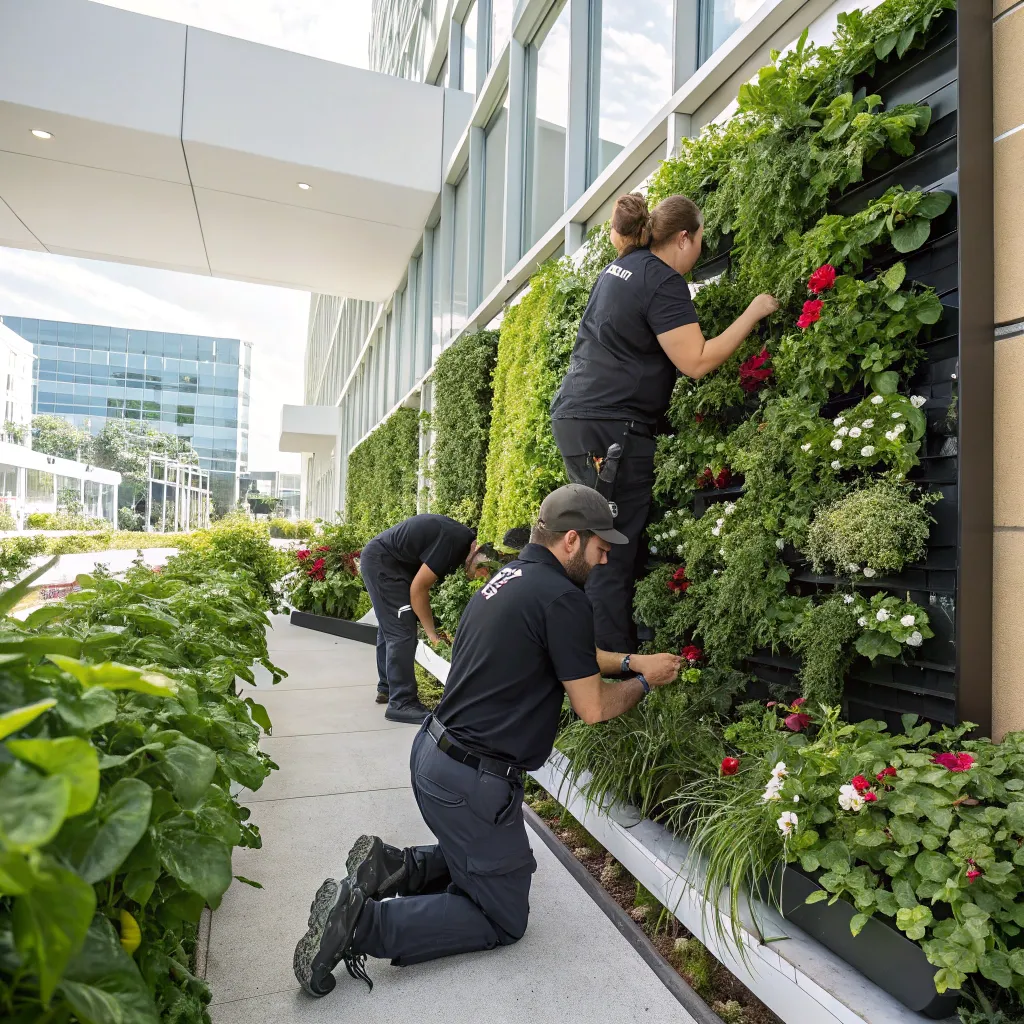 Vertical garden training session
